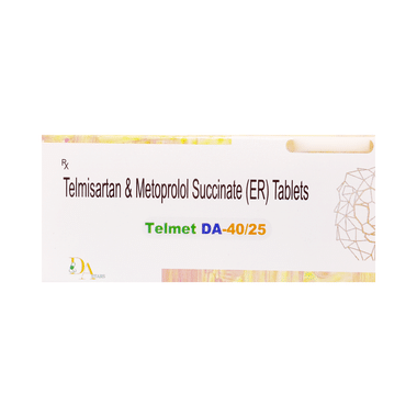 Telmet Code Telmet DA 40/25 Tablet ER 10.0 tablet er in 1 strip | GetOMeds