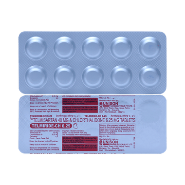 Telmiride-CH 40mg/6.25mg Tablet