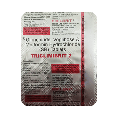 Triglimibrit 2mg/500mg/0.2mg Tablet