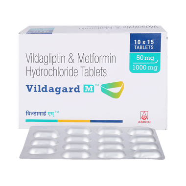 Vildagard M 1000mg/50mg Tablet