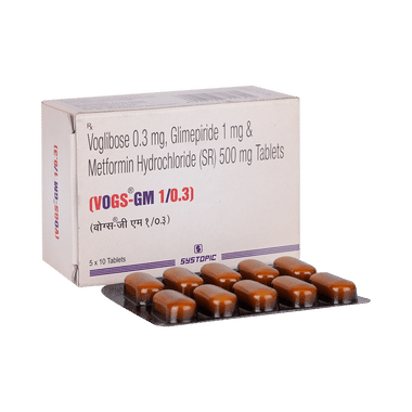 Vogs GM 1mg/500mg/0.3mg Tablet