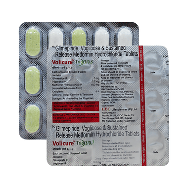 Volicure Trio 3mg/500mg/0.3mg Tablet SR