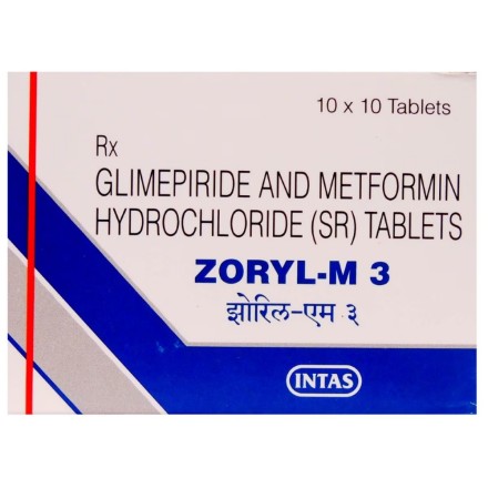 Zoryl M 3mg 500mg Tablet PR