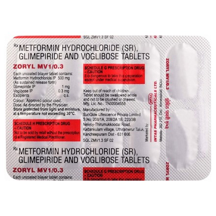 Zoryl MV 1-0.3 Tablet SR